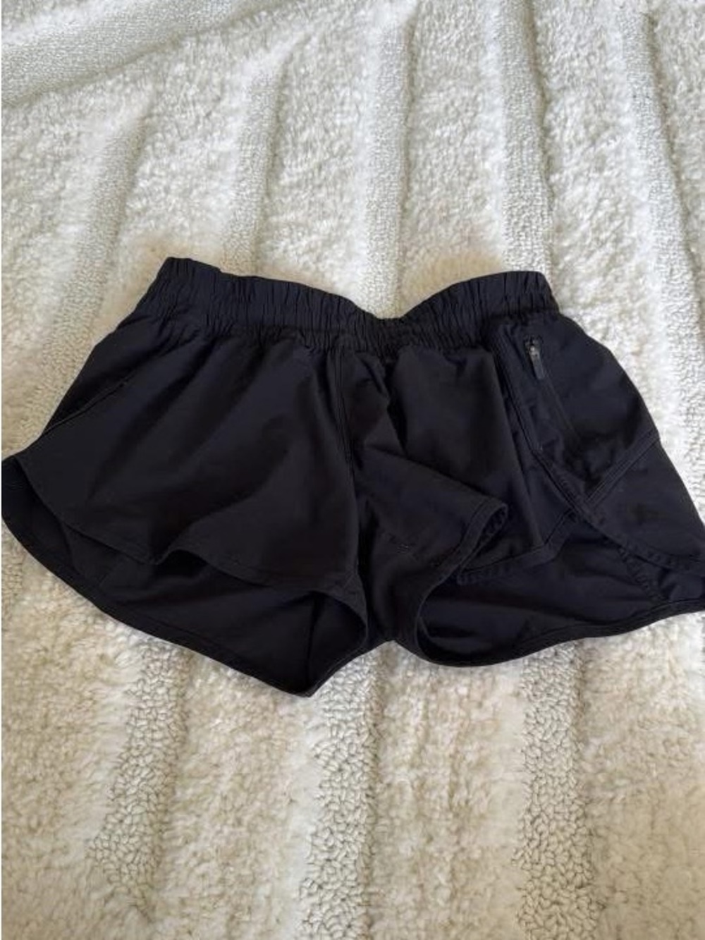 lululemon athletica Black Women's Athletic Shorts with Zipper Pocket